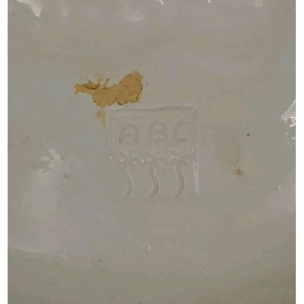 Vintage ABC Italian Pottery Hand Painted Decorative Mold Wall Hanging Floral